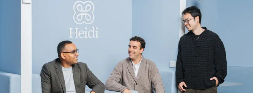The three Heidi Health founders in their office